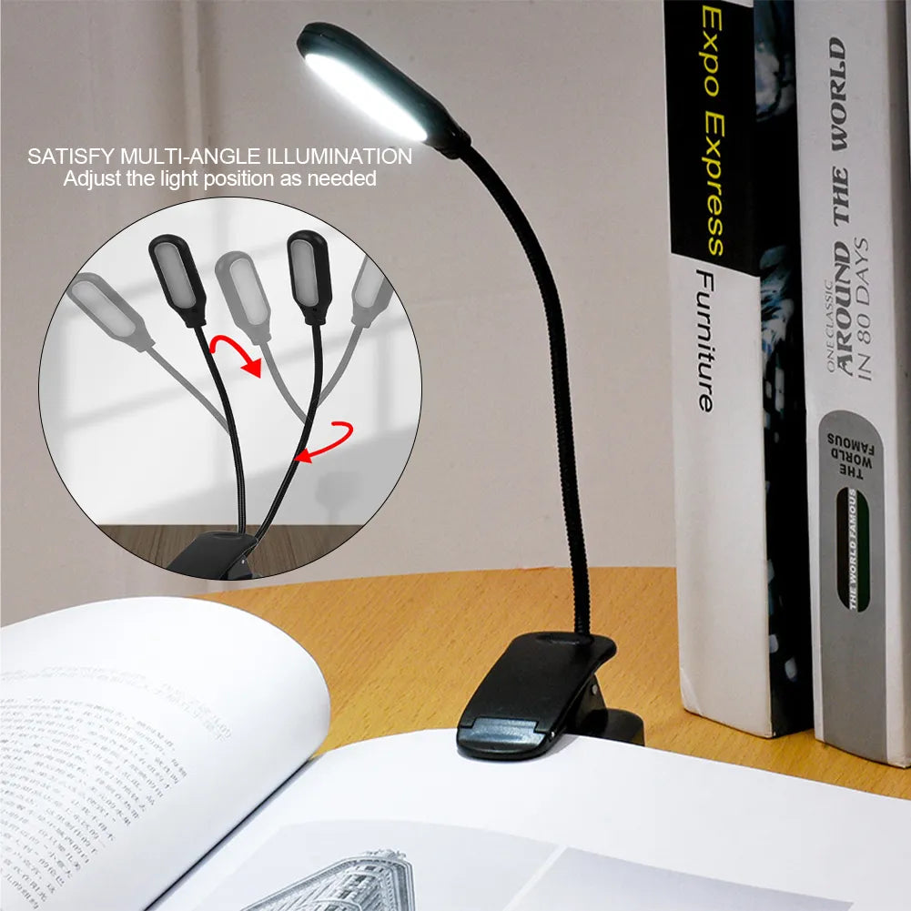 Mini Clip Book Reading Lamp Upgraded 2024/LED - Your Travel and Darkness Friend