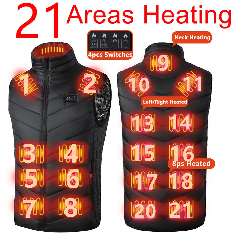 Heated Vest Electric Winter Jacket 2024