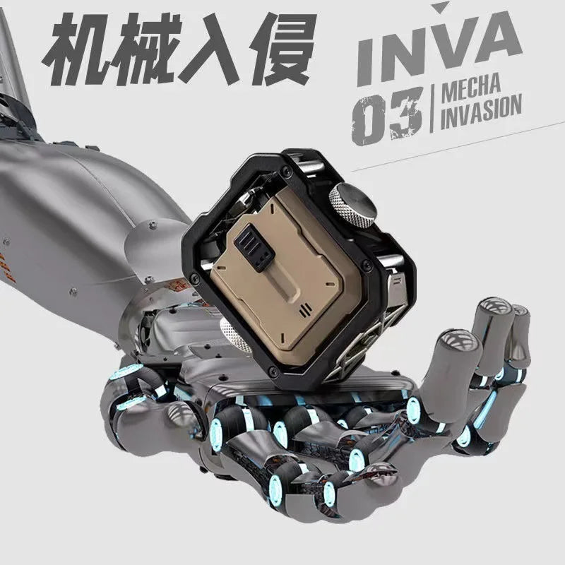 2 in 1 - INVA-S 03 Bluetooth Wireless Earphone With Mic Metal Esports/Rotate Fidget Earbuds