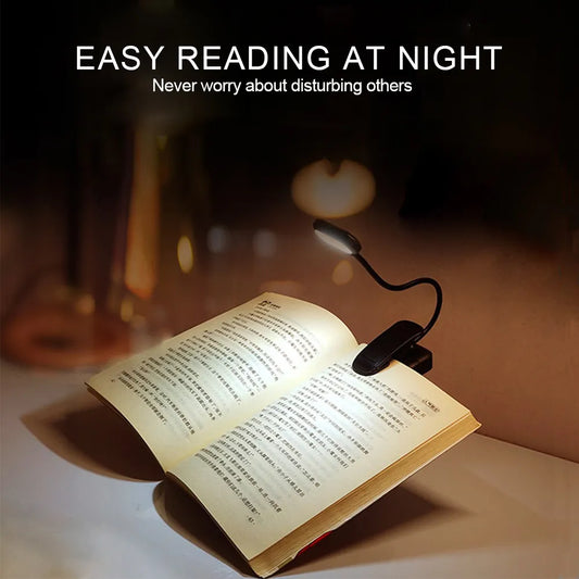 Mini Clip Book Reading Lamp Upgraded 2024/LED - Your Travel and Darkness Friend