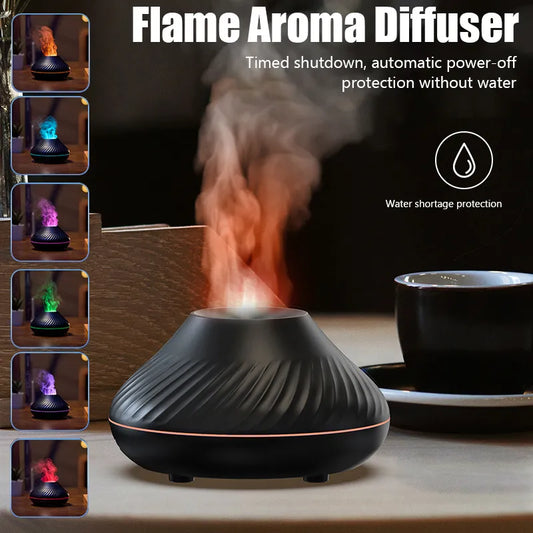 Flame Aroma Diffuser Air Humidifier Upgraded 2024/Color Flame Lamp Purifier