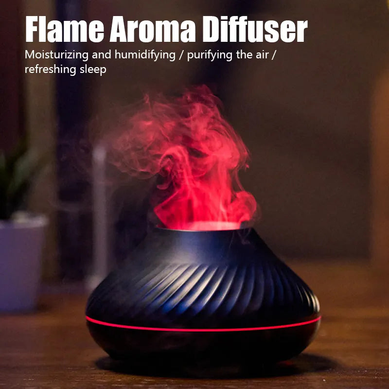 Flame Aroma Diffuser Air Humidifier Upgraded 2024/Color Flame Lamp Purifier