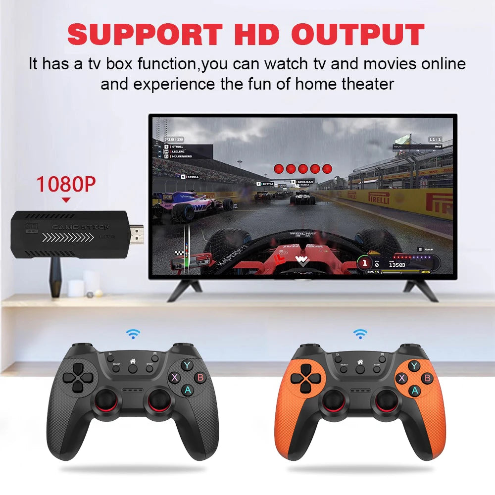 UItra Game Stick 4K HD Video Game Console Double Wireless 2.4G Controller Retro Console 58000 Games